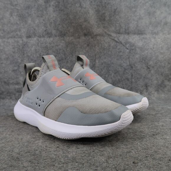 Under Armour Shoes Womens 8.5 Athletic Trainers Slip On Run Play Sneakers Gray - Picture 1 of 12